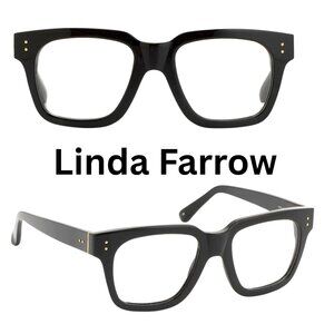 New Authentic  Linda Farrow Black Eyeglasses LFL/71/1  Hand Made Japan